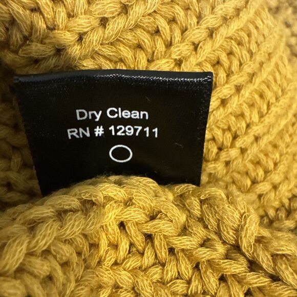 Jenni Kayne Size M Organic Cotton Cabin Oversized Knit Sweater Mustard Yellow - Picture 7 of 10